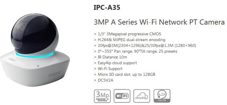 Dahua IPC-A35 videocamera IP Dahua IPC-A35 videocamera IP